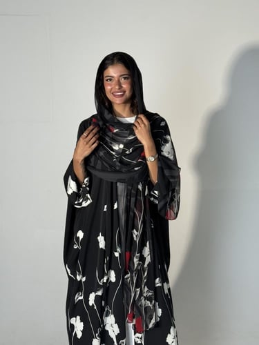 عباية الحرير الاسود 3