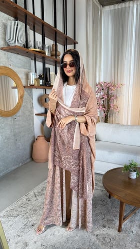 عباية حرير ديباج خربزي