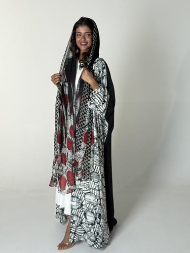 عباية الحرير الابيض