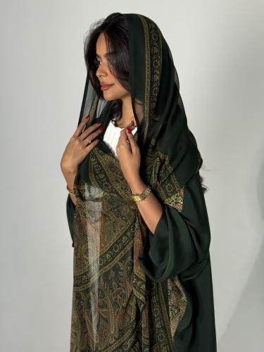 عباية الحرير الأخضر 7