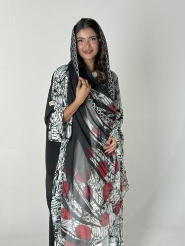 عباية الحرير الابيض