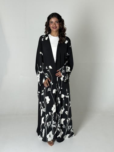 عباية الحرير الاسود 3