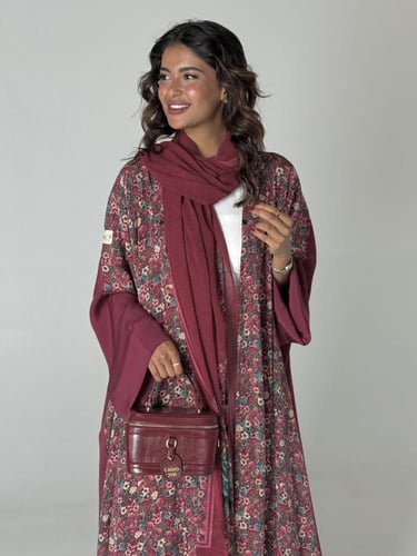 عباية الحرير الفوشي