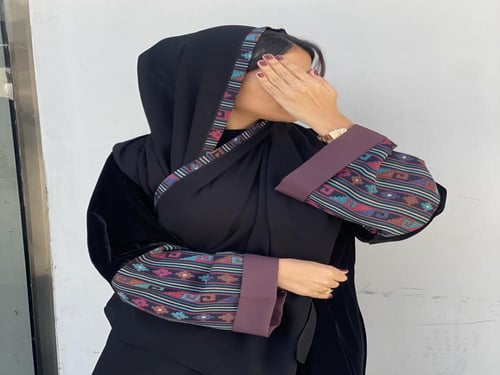 عباية قطيفه وكشميري مخطط