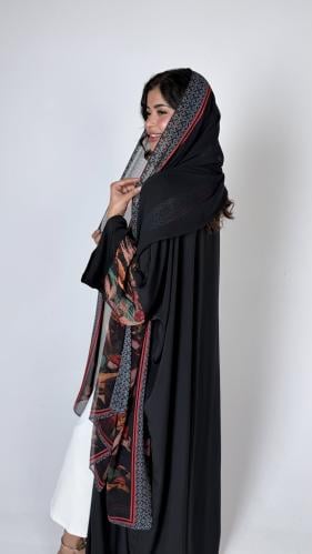 حرير اسود سادة