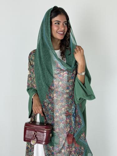 عباية الحرير الأخضر 5