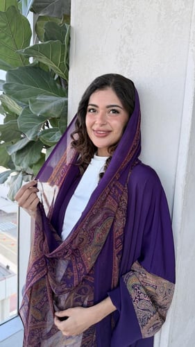 حرير بنفسجي سادة