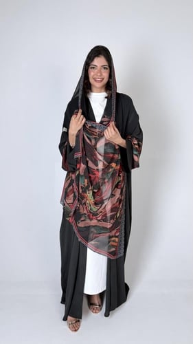 حرير اسود سادة