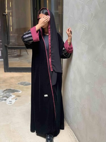 عباية شتوي قطيفة سلاسل