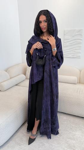 عباية الشيفون الموف