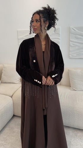 عباية شتوي شك بني