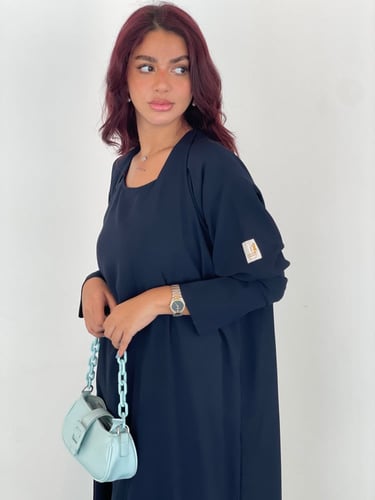 طقم عباية طويله وبنطلون كحلي