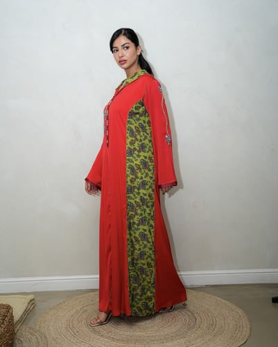 جلابة مغربي أحمر