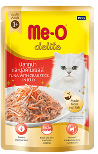 مي أو - أظرف التونة والسلطعون بطعم الجيلي 70g x 12...