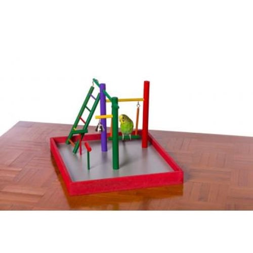 بريفيو بيت منصة لعب للببغاء - لعبة ببغاء مع سلم 4...