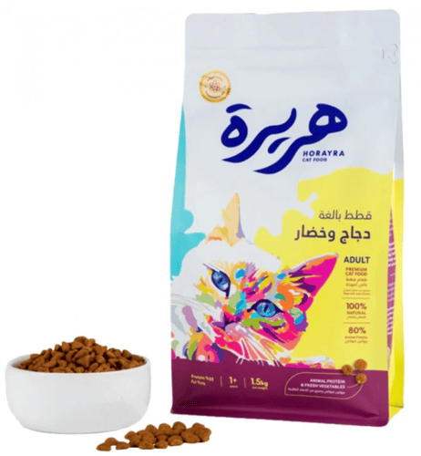 هريرة طعام القطط البالغة - نكهة الدجاج والخضار Hor...