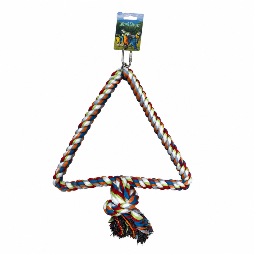 لعبة طيور حبل مثلث للببغاوات Bird Rope Triangle To...