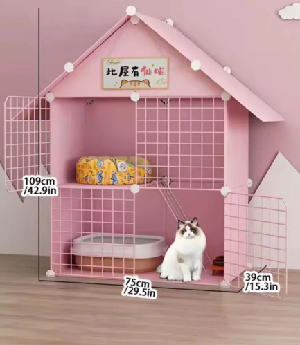 بيت قطط اقفاص قطط قفص قطط حديدي - للقطط المنزلية