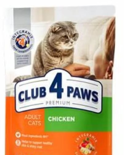 طعام جاف للقطط البالغة دجاج كلوب 4 باوز بريميوم CL...