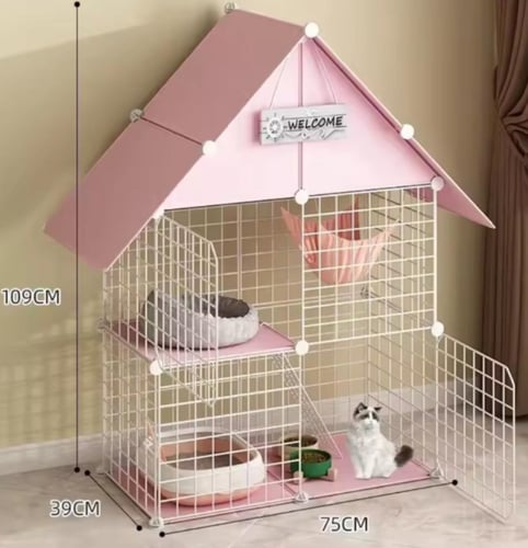 بيت قطط اقفاص قطط قفص قطط حديدي - للقطط المنزلية