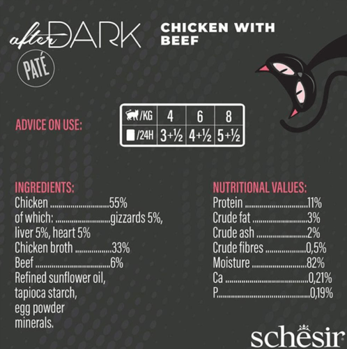 شيزر افتر دارك معلبات الدجاج مع اللحم البقري (طعام...