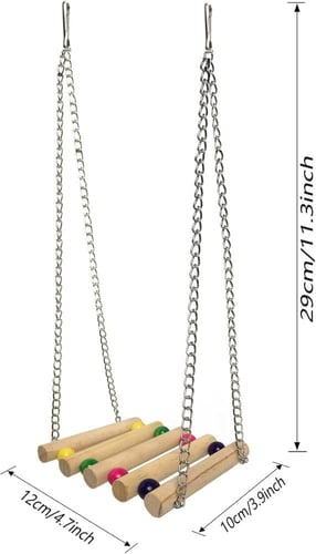 لعبة طيور مرجيحة طيور ملونة - مجثم للببغاوات الصغي...