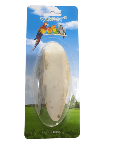 عظم حبار طبيعي للطيور مع مثبتVANPET حجم صغير
