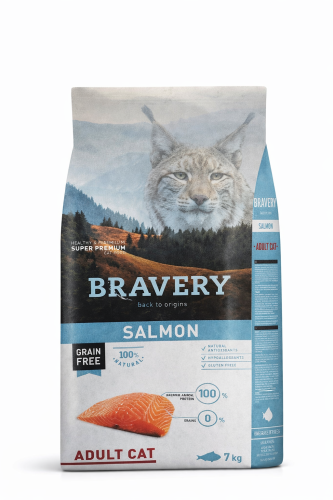 بريفري طعام جاف للقطط البالغة بالسالمون BRAVERY Sa...