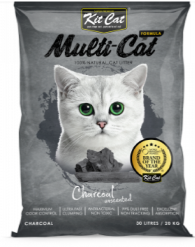 كت كات رمل الفحم لجميع انواع القطط رمل خالي من الم...