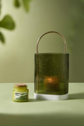 شمعة فانوس الشاي الاخضر