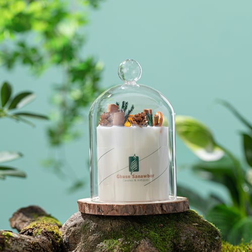 شموع الفصول الأربعة مع غطاء