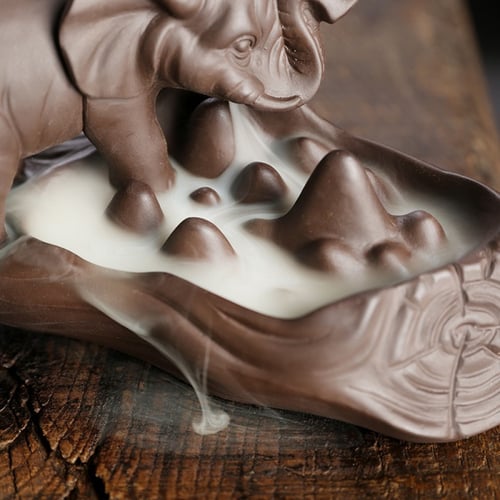 مبخرة سيراميك تدفق عكسي - شكل فيل