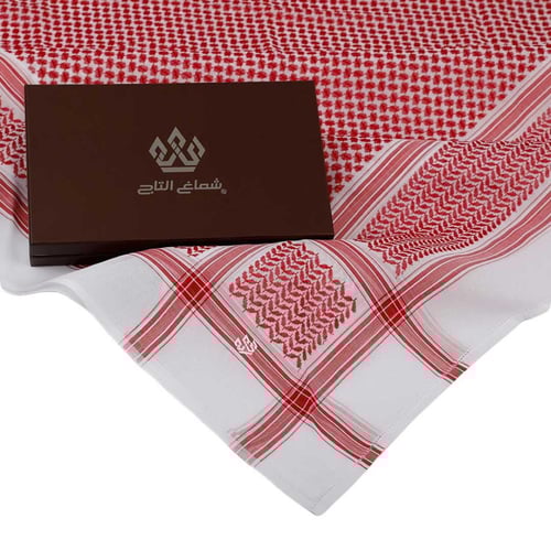 شماغ التاج الذهبي احمر