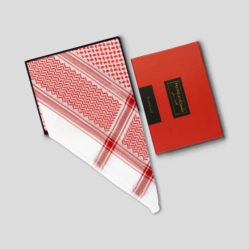 شماغ بروجية كلاسيك احمر زاهي