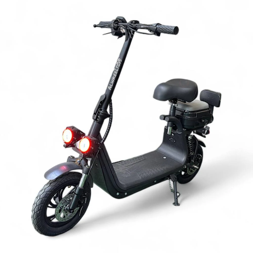 سكوتر كهربائي 48فولت بكرسي ومقعد خلفي مع شنطه