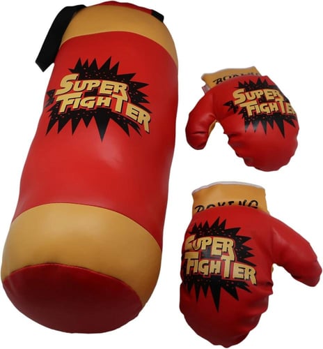 كيس ملاكمة للأطفال + قفازات الملاكمة (12حبه)