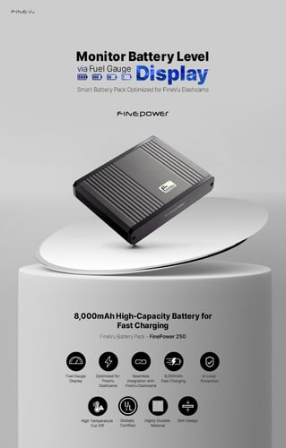 FinePower 250 – بطارية ذكية لتشغيل الداش كام 24/7