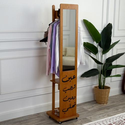 مرآة ومعلاق الملابس والمقتنيات + 6 معالق + 2 معالق أكسسوارات