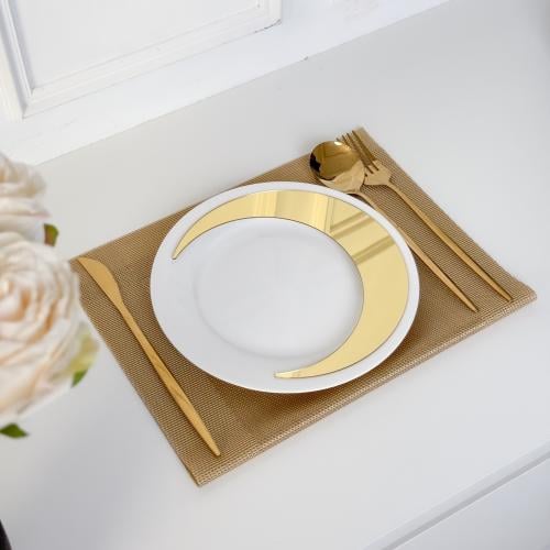 هلال تقديم صحون | ذهبي