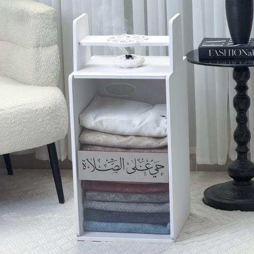 منظم سجاد ومبخرة - أبيض