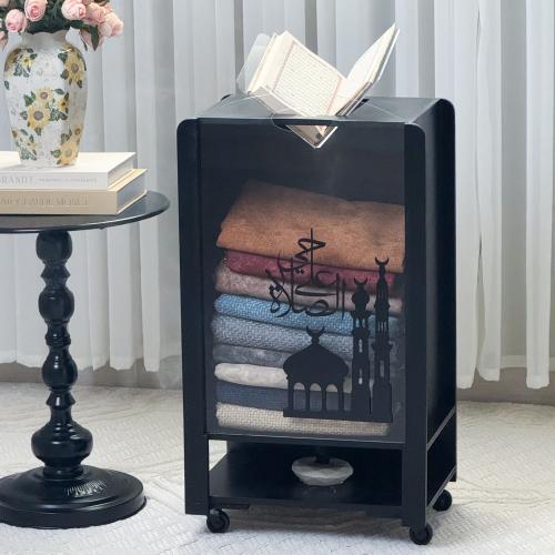 منظم سجاد ومبخرة وحامل مصحف- أسود (كفرات)