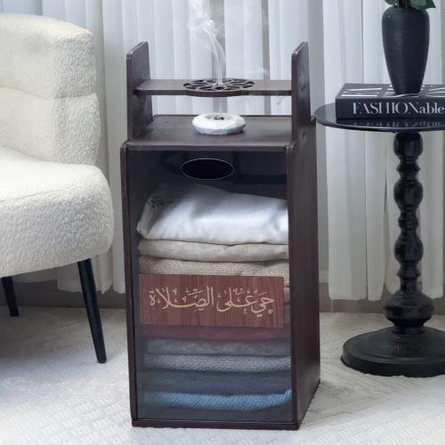 منظم سجاد ومبخرة - بني