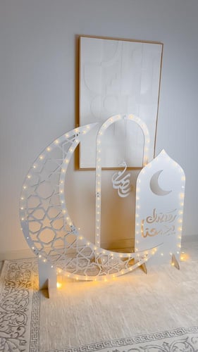 مجموعة ديكورات رمضان المضيئة - 3 قطع