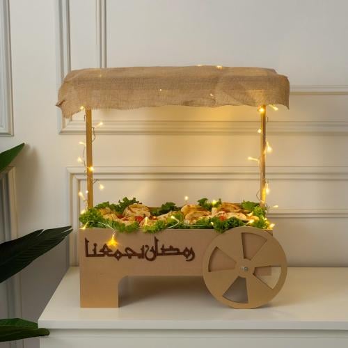 عربة صينية رمضان المضيئة