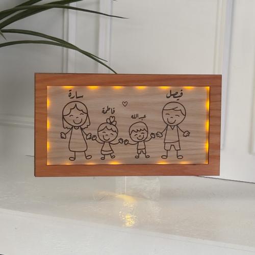 ديكور المحبة العائلي المضيئ