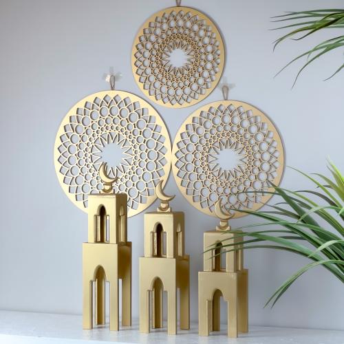 مجموعة ديكور ذهبي 6 قطع