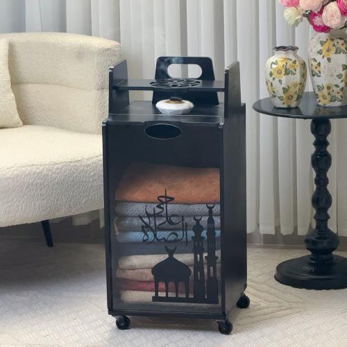 منظم سجاد ومبخرة (كفرات) - أسود