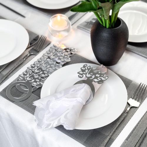 6 مسكات مناديل ومفارش صحة وعافية فضي