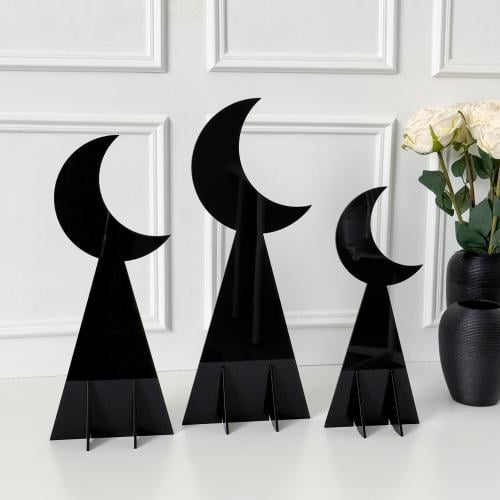 3 هلالات رمضانية أسود