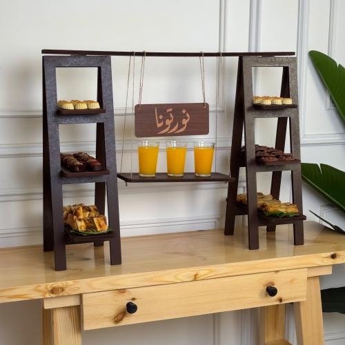 مجموعة تقديم فاخرة (بني )